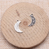 WYSIWYG 20pcs 18x10mm Antique Silver Color Celtic Knot Moon Charms For Jewelry Making