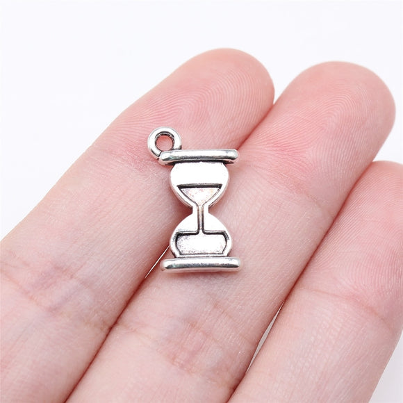 20pcs 18x11mm Antique Silver Color Hourglass Charms For Jewelry Making ef4711