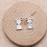 20pcs 18x11mm Antique Silver Color Hourglass Charms For Jewelry Making ef4711