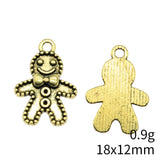 20pcs 18x12mm Charm Gingerbread Man 3 Colors Tie Bow Boy Charms Cute Boy Pendant Charms For Jewelry Making ef3651