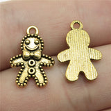 20pcs 18x12mm Charm Gingerbread Man 3 Colors Tie Bow Boy Charms Cute Boy Pendant Charms For Jewelry Making ef3651