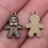 20pcs 18x12mm Charm Gingerbread Man 3 Colors Tie Bow Boy Charms Cute Boy Pendant Charms For Jewelry Making ef3651