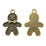 20pcs 18x12mm Charm Gingerbread Man 3 Colors Tie Bow Boy Charms Cute Boy Pendant Charms For Jewelry Making ef3651