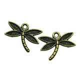WYSIWYG 20pcs 18x14mm Charms Dragonfly Tibetan Bronze Color Antique Silver Color Jewelry Making DIY Handmade Craft Pendant