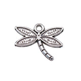 WYSIWYG 20pcs 18x14mm Charms Dragonfly Tibetan Bronze Color Antique Silver Color Jewelry Making DIY Handmade Craft Pendant