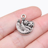 WYSIWYG 20pcs 18x15mm Antique Silver Color Sloth Charms For Jewelry Making EF3851