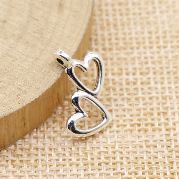 WYSIWYG 20pcs 18x16mm Double Hearts Hollow Charms Double Hollow Heart Charms Double Hearts Charms EF3635