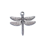 WYSIWYG 20pcs 18x18mm Antique Silver Color Dragonfly Charms Pendant For DIY Jewelry Making Handmade Jewelry Craft Findings