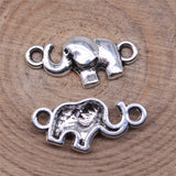 20pcs 18x9mm Antique Silver Color Elephant Connector Charms For Jewelry Making DIY Jewelry Findings ef4466
