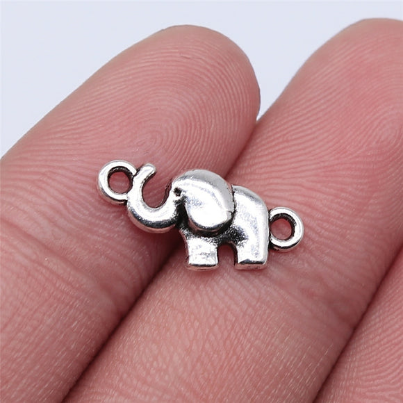 20pcs 18x9mm Antique Silver Color Elephant Connector Charms For Jewelry Making DIY Jewelry Findings ef4466