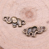 20pcs 18x9mm Antique Silver Color Elephant Connector Charms For Jewelry Making DIY Jewelry Findings ef4466