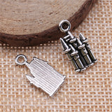 20pcs 19x10mm Castle Charms For Jewelry Making Antique Silver Color Charm Pendant Jewelry Accessories H1247