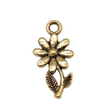 WYSIWYG 20pcs 19x10mm Charms Flower Tibetan Silver Color Pendants Antique Jewelry Making DIY Handmade Craft