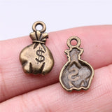 WYSIWYG 20pcs 19x11mm Moneybag Charms For Jewelry Making Jewelry Accessories Antique Silver Plated Antique Bronze Plated
