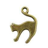 WYSIWYG 20pcs 19x14mm Pendant Cat Cat Charm Pendants For Jewelry Making 2 Colors Cat Pendants