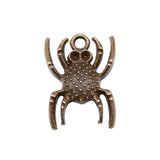 WYSIWYG 20pcs 19x14mm Spider Charms For Jewelry Making Antique Silver Plated Antique Bronze Color Jewelry Findings
