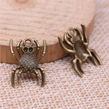 WYSIWYG 20pcs 19x14mm Spider Charms For Jewelry Making Antique Silver Plated Antique Bronze Color Jewelry Findings