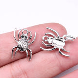WYSIWYG 20pcs 19x14mm Spider Charms For Jewelry Making Antique Silver Plated Antique Bronze Color Jewelry Findings