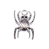 WYSIWYG 20pcs 19x14mm Spider Charms For Jewelry Making Antique Silver Plated Antique Bronze Color Jewelry Findings