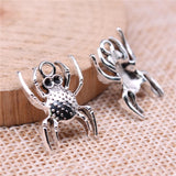 WYSIWYG 20pcs 19x14mm Spider Charms For Jewelry Making Antique Silver Plated Antique Bronze Color Jewelry Findings