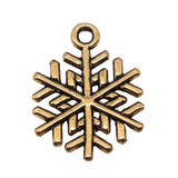 WYSIWYG 20pcs 19x15mm 3 Colors Antique Gold Color Antique Silver Color Antique Bronze Christmas Snowflake Charms