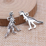 WYSIWYG 20pcs 19x22mm Antique Silver Color Dinosaur Charms Pendant For DIY Jewelry Making Handmade Jewelry Craft Findings