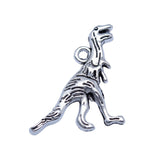 WYSIWYG 20pcs 19x22mm Antique Silver Color Dinosaur Charms Pendant For DIY Jewelry Making Handmade Jewelry Craft Findings