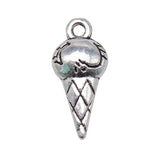 WYSIWYG 20pcs 19x8x4mm Ice Cream Charms Pendants For Jewelry Making Antique Silver Plated Antique Bronze Color Jewelry Findings