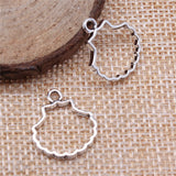 WYSIWYG 20pcs 2 Colors 17x18mm Hollow Shell Charms For Jewelry Making Jewelry Findings