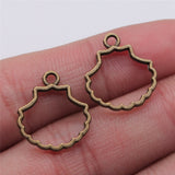 WYSIWYG 20pcs 2 Colors 17x18mm Hollow Shell Charms For Jewelry Making Jewelry Findings