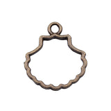 WYSIWYG 20pcs 2 Colors 17x18mm Hollow Shell Charms For Jewelry Making Jewelry Findings