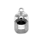 WYSIWYG 20pcs 20x10mm Baseball Cap Charms Pendants For Jewelry Making Antique Silver Plated Antique Bronze Color