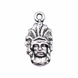 WYSIWYG 20pcs 20x12mm Antique Silver Color Indians Charms Pendant For Jewelry Making DIY Jewelry Findings