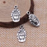WYSIWYG 20pcs 20x12mm Antique Silver Color Indians Charms Pendant For Jewelry Making DIY Jewelry Findings