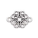 WYSIWYG 20pcs 20x13mm Antique Silver Color Flower Style Connector Handmade Charms Pendant DIY For Bracelet Necklace