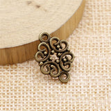WYSIWYG 20pcs 20x13mm Antique Silver Color Flower Style Connector Handmade Charms Pendant DIY For Bracelet Necklace