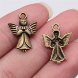 WYSIWYG 20pcs 20x14mm Antique Bronze Color Angel Charms Pendant For Jewelry Making DIY Jewelry Findings