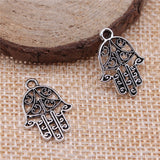 WYSIWYG 20pcs 20x15mm Pendant Hamsa Hand Hamsa Hand Charm Pendants For Jewelry Making 2 Colors Hamsa Hand Pendants