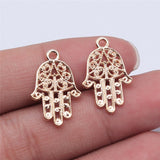 WYSIWYG 20pcs 20x15mm Pendant Hamsa Hand Hamsa Hand Charm Pendants For Jewelry Making 2 Colors Hamsa Hand Pendants