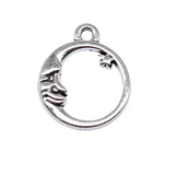 20pcs 20x16mm Antique Silver Color Moon Star Charms For Jewelry Making EF4015
