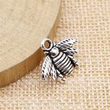 WYSIWYG 20pcs 20x16mm Bee Insect Charms Pendants For Jewelry Making 2 Colors Antique Silver Plated Antique Bronze Plated