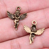 WYSIWYG 20pcs 20x17mm Angel Charms For Jewelry Making Antique Silver Plated Antique Bronze Color Jewelry Findings