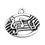 WYSIWYG 20pcs 20x17mm Pendant Musical Notes Charm Pendants For Jewelry Making 2 Colors Musical Notes Pendants