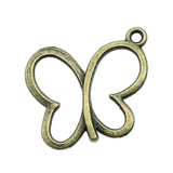WYSIWYG 20pcs 20x19mm Gold Color Hollow Butterfly Charms Jewelry Accessories For Jewelry Making