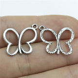 WYSIWYG 20pcs 20x19mm Gold Color Hollow Butterfly Charms Jewelry Accessories For Jewelry Making