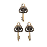 WYSIWYG 20pcs 21x10mm Owl Key Charms For Jewelry Making Jewelry Accessories Antique Silver Plated Antique Bronze Plated
