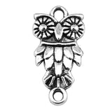 WYSIWYG 20pcs 21x11mm Antique Bronze Owl Connector Pendant Owl Connector Charm Pendant Owl Pendants Connector
