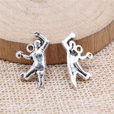WYSIWYG 20pcs 21x11mm Basketball Dunk Charms Pendant Antique Silver Color For Jewelry Making Zinc Alloy Jewelry Findings