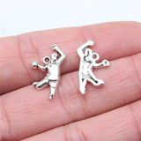 WYSIWYG 20pcs 21x11mm Basketball Dunk Charms Pendant Antique Silver Color For Jewelry Making Zinc Alloy Jewelry Findings