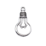 WYSIWYG 20pcs 21x12mm Antique Silver Color Light Bulb Charms For Jewelry Making